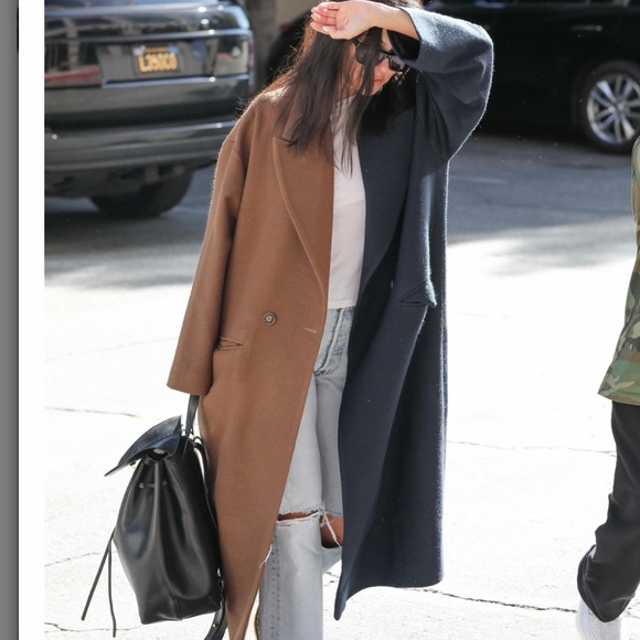 Mansur Gavriel Minimalist Leather Backpack in Black with Red Interior - Picture 14 of 14